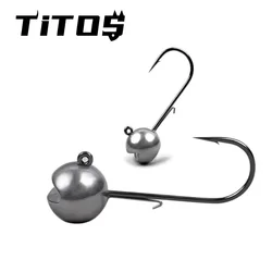 Cabezas de jig redondas de tungsteno para lubina y salmón