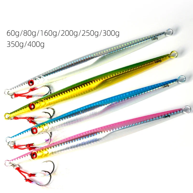 Jig metálico luminoso – Caída lenta y hundimiento rápido para mar - imagen 2