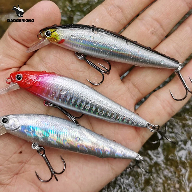 Artificial Bait for Bass Fishing, Slow Sinking Lure, Epoxy Coated Minnow, Crankbait Wobblers, High Quality - imagen 5