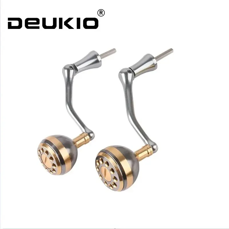 Medium/Large Foldable Hexagon Fishing Reel Handle Fit 2000-7000 Knob Metal Carbon Steel Spinning Reel Fittings - imagen 2