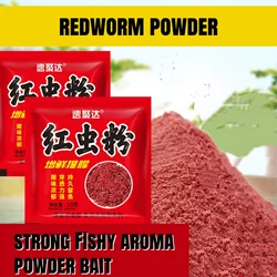 Cebo en Polvo de Lombriz Roja de 10/50/100g, Aroma Fuerte a Pescado, Aditivo Atractante para Pesca de Carpa, Carpa Crucian, Tilapia, Lubina y Dorada