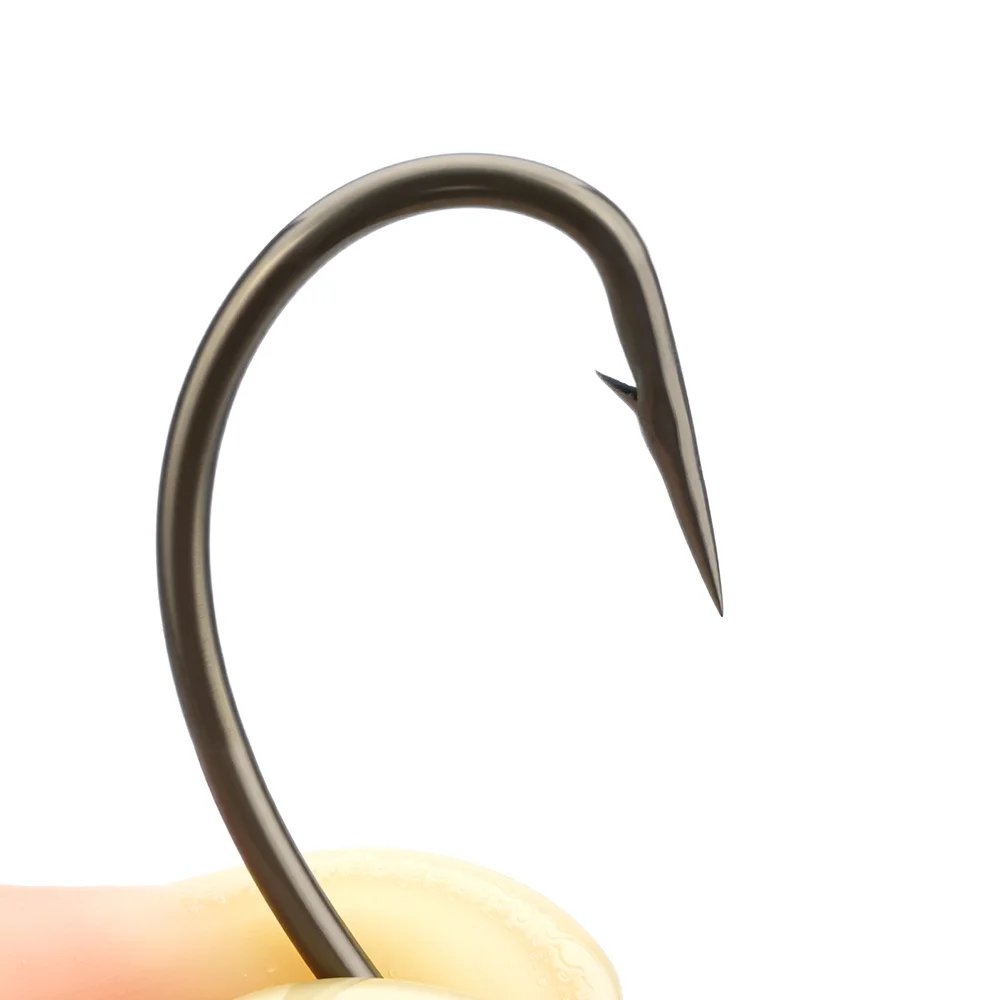 Hirisi 100 Uds. Anzuelos de pesca de carpa con púas de acero inoxidable con revestimiento de alto carbono con ojo 8003 accesorios de pesca - imagen 4