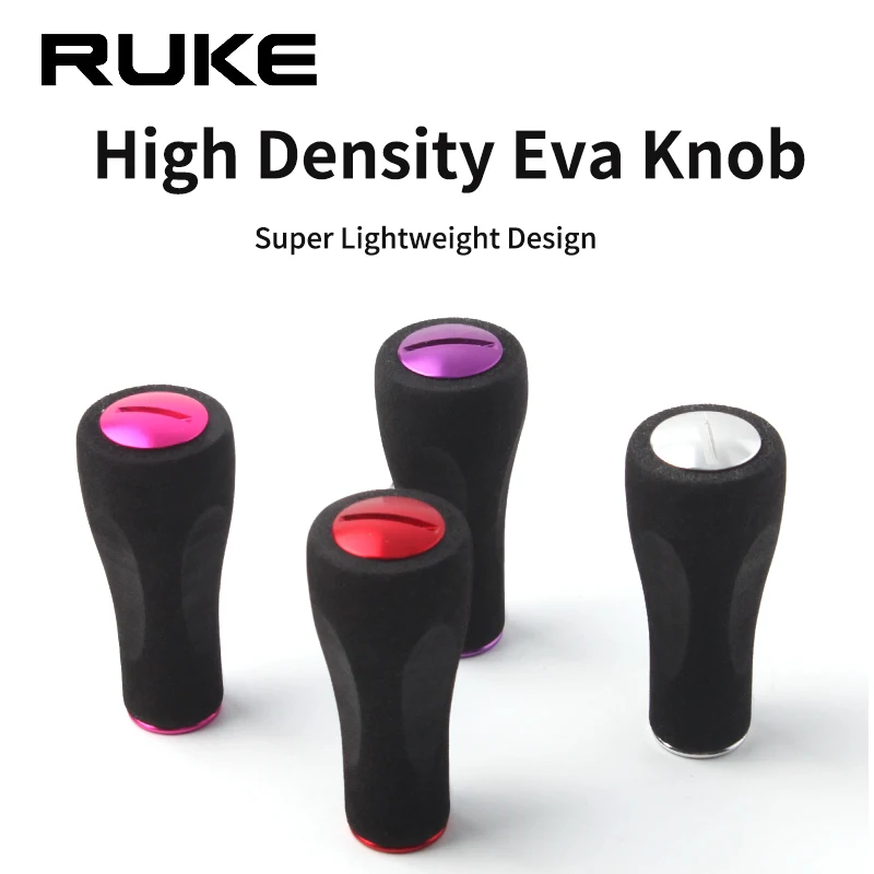 Mango de carrete de pesca Ruke, doble balancín de aleación de aluminio con longitud Eva, 110mm, 7x4/8x5mm, agujero, traje, mango de carrete D/S/A, accesorio DIY - imagen 4