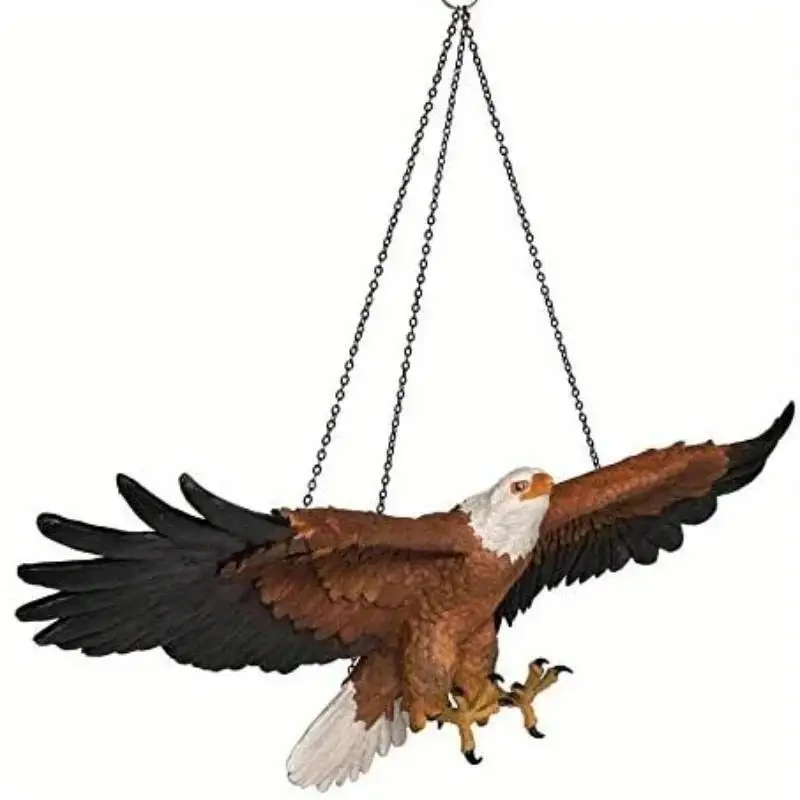 Figura de águila en vuelo – Adorno colgante de resina artesanal