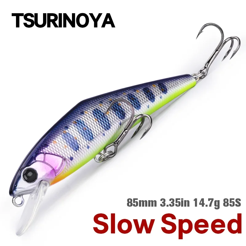 TSURINOYA-señuelo de pesca de pececillos de hundimiento de velocidad lenta 85S, 85mm, 14,7g, DW99, cebos duros artificiales para trucha, perca, Wobblers para lubina - imagen 2