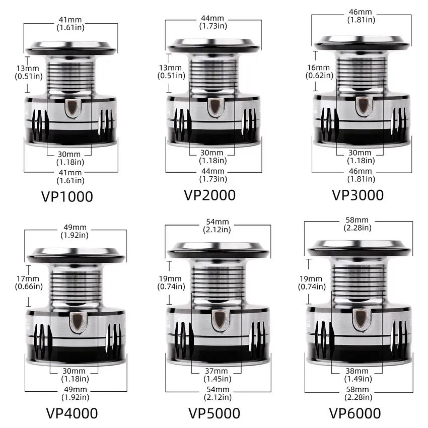 Aorace-carrete de pesca giratorio, serie 1000 ~ 6000, relación de transmisión 5,2: 1, arrastre máximo de 10kg, para carpa, Lucio - imagen 5