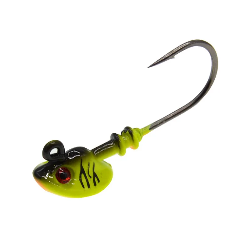 Señuelo de pesca de doble ojo, anzuelo con cabeza de anzuelo de 7g, 10g, 14g, 21g, 28g, plantillas, señuelos artificiales, cebo suave, anzuelos de gusano, bolsa de 1-2 piezas - imagen 5