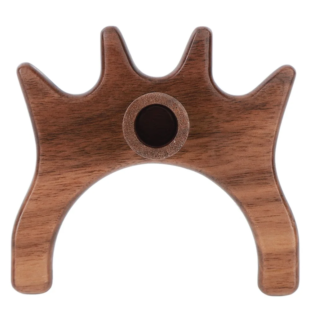Cabeza de puente de taco de billar de madera, horquilla alta, horquilla baja, accesorio de palo de taco de billar, acabado pulido de madera de nogal, cabezal de puente para uso en Club - imagen 3