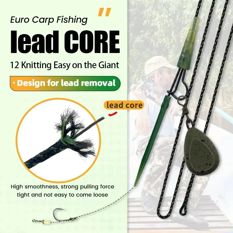 Kit líder pesca carpa completo con plomos, anzuelos y línea ponderada - imagen 5