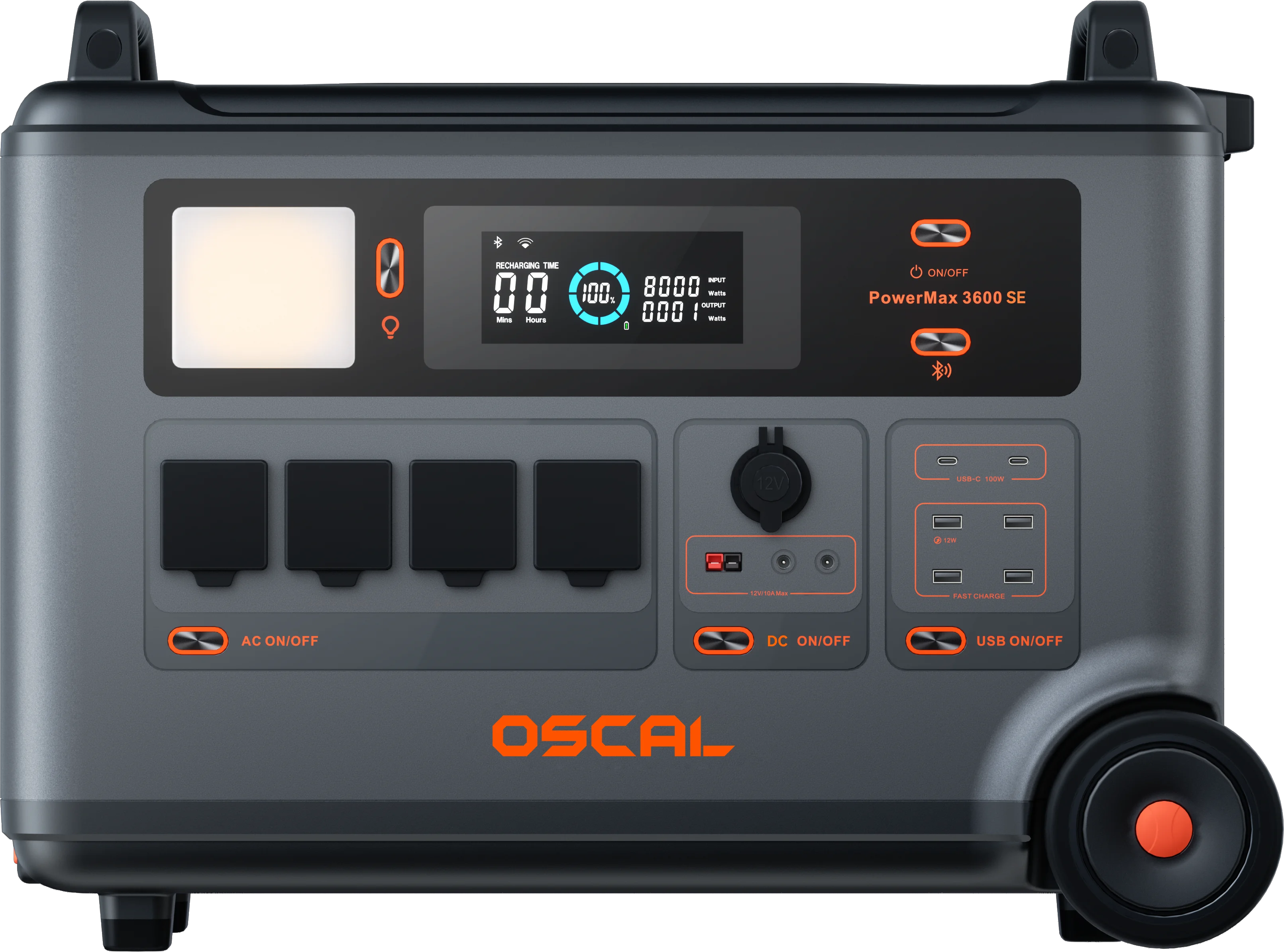 OSCAL PowerMax 3600SE – Estación de energía portátil 3600 Wh LiFePO4