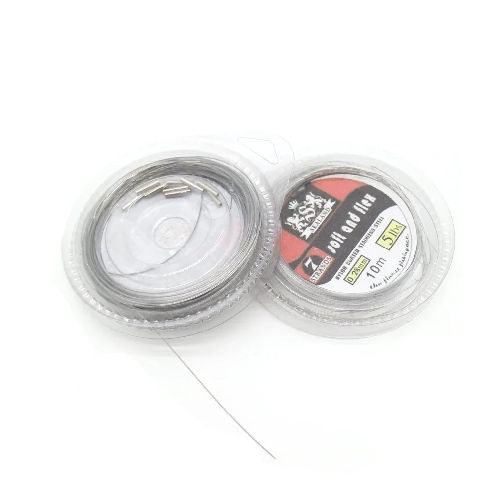 Alambre de rastreo recubierto de nailon de 10M, alambre de acero trenzado, revestimiento líder, línea de pescado Jigging, accesorios para aparejos de pesca en el mar - imagen 5