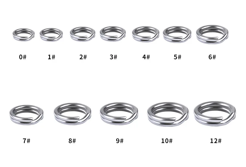 Anillo dividido de acero inoxidable para pesca, accesorios de doble anillo dividido ovalado sólido para gancho de pesca, señuelo a presión, llave giratoria DIY, 20 piezas por lote - imagen 4