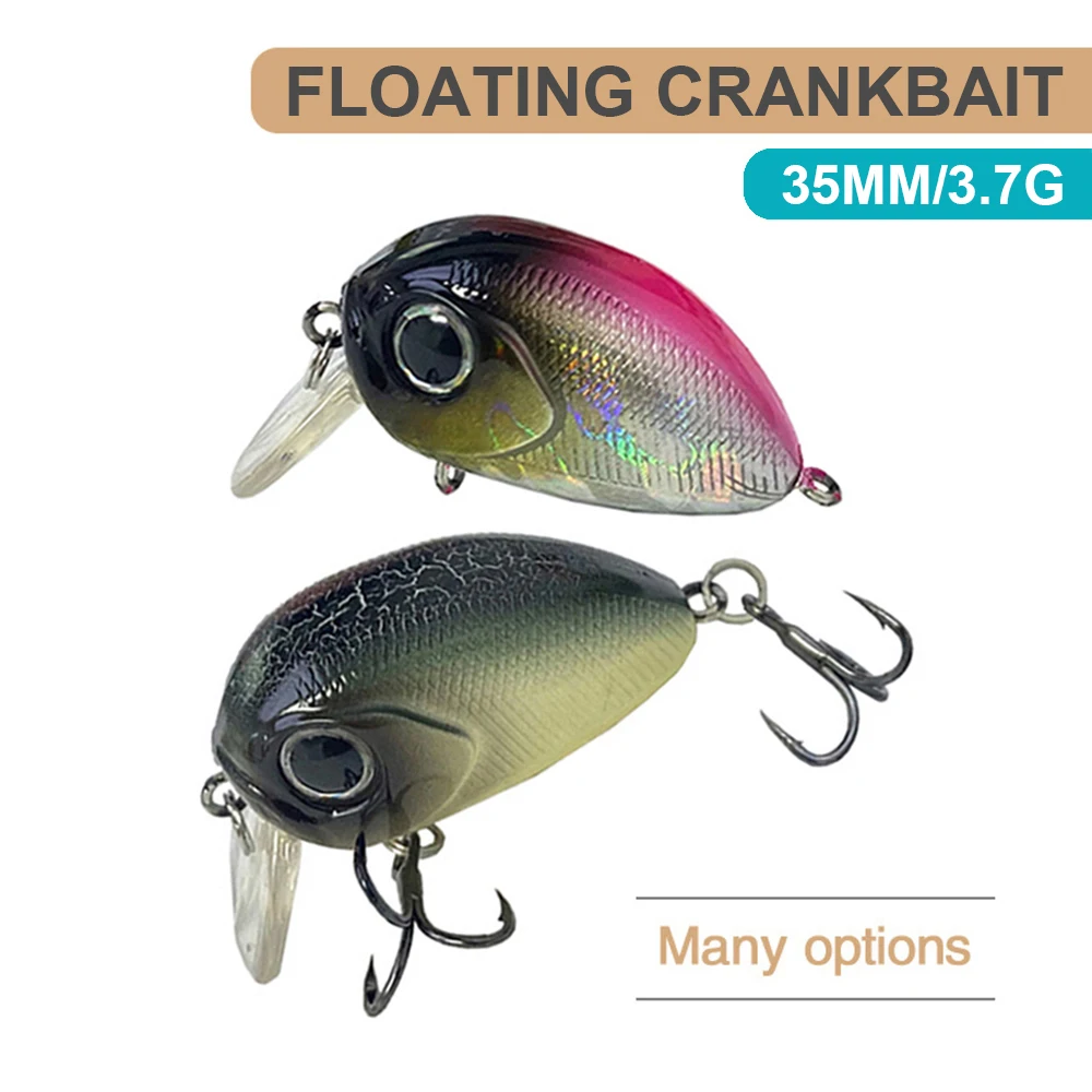 3,5 cm 3,7g Señuelos de Pesca flotante Micro Crankbait Wobbler cebo duro Artificial Jerkbait Mini accesorios de pesca de corriente YG143