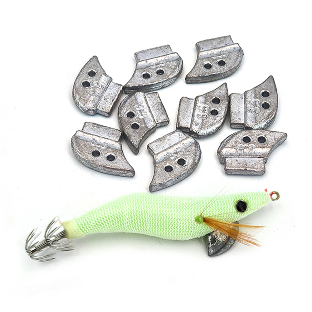 Señuelo calamar plomo madera pesca camarones agua salada - imagen 2