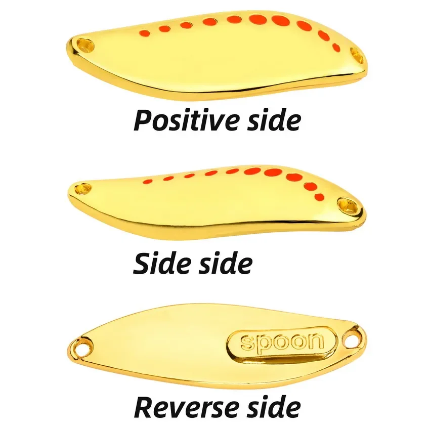 Señuelo de cuchara giratoria de Metal, cebo duro de lentejuelas, Artificial, accesorios de pesca al aire libre, 10 piezas - imagen 3