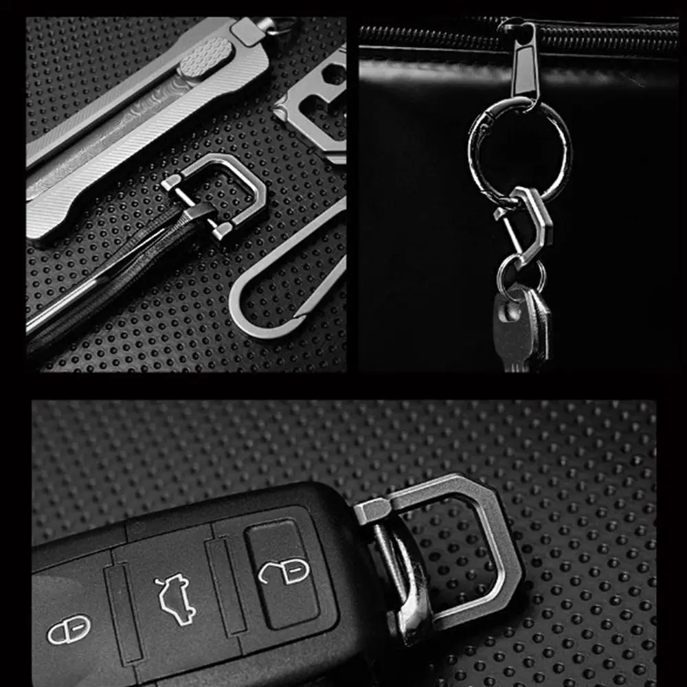 Mosquetón portátil de aleación de titanio de alta calidad, 10 estilos, Mini hebillas de herradura, grillete, llavero, herramienta para exteriores - imagen 2