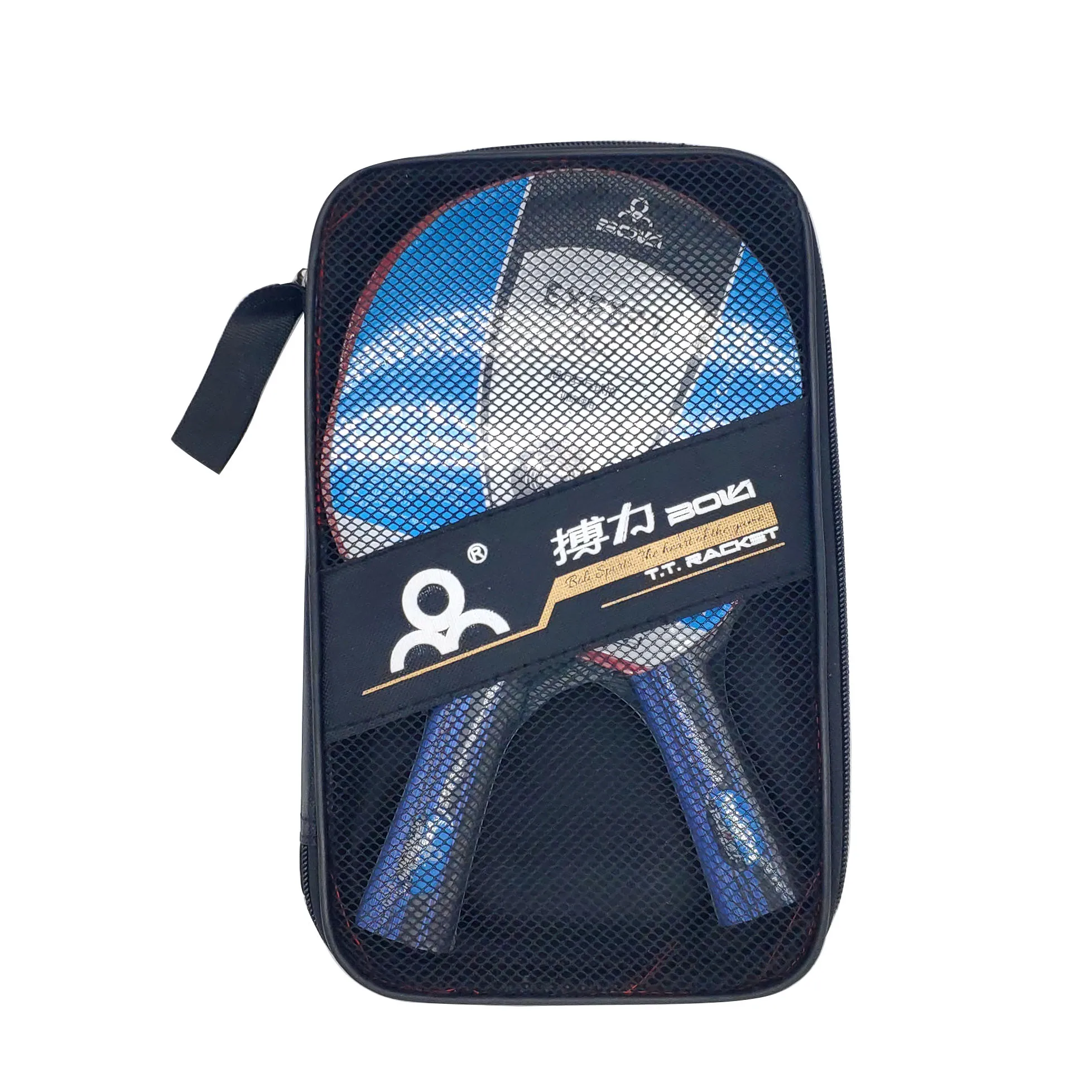 Juego de raquetas de tenis de mesa, entrenamiento de bate de ping-pong con mango largo/curto de 3 estrellas para estudiantes principiantes - imagen 4