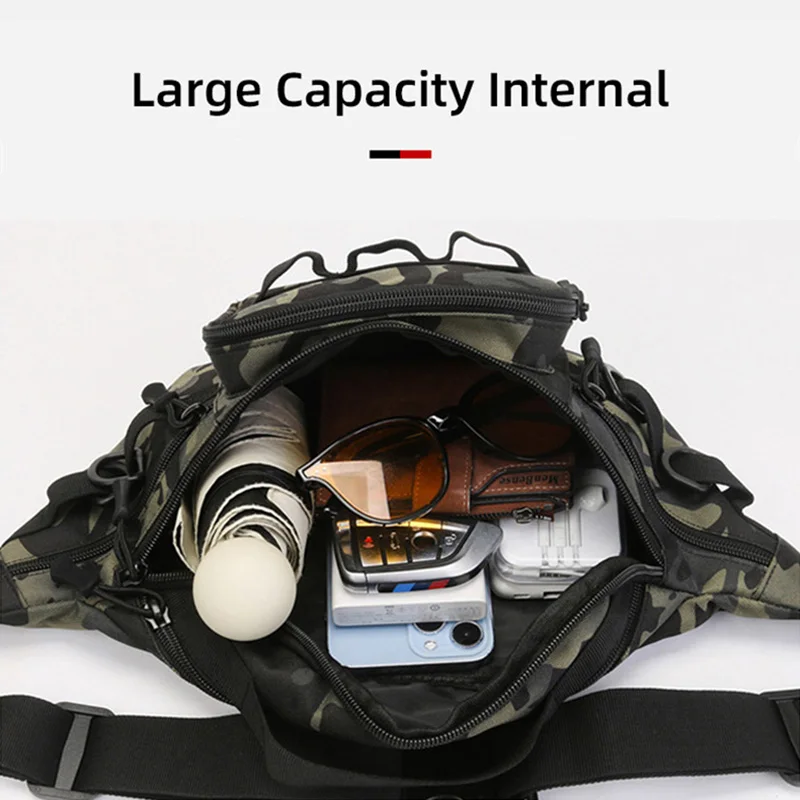 Bolsa de señuelo de pesca, mochila de cintura y pecho, riñonera táctica Molle, impermeable, militar, multifuncional, bolsa de viaje y caza para hombres - imagen 5