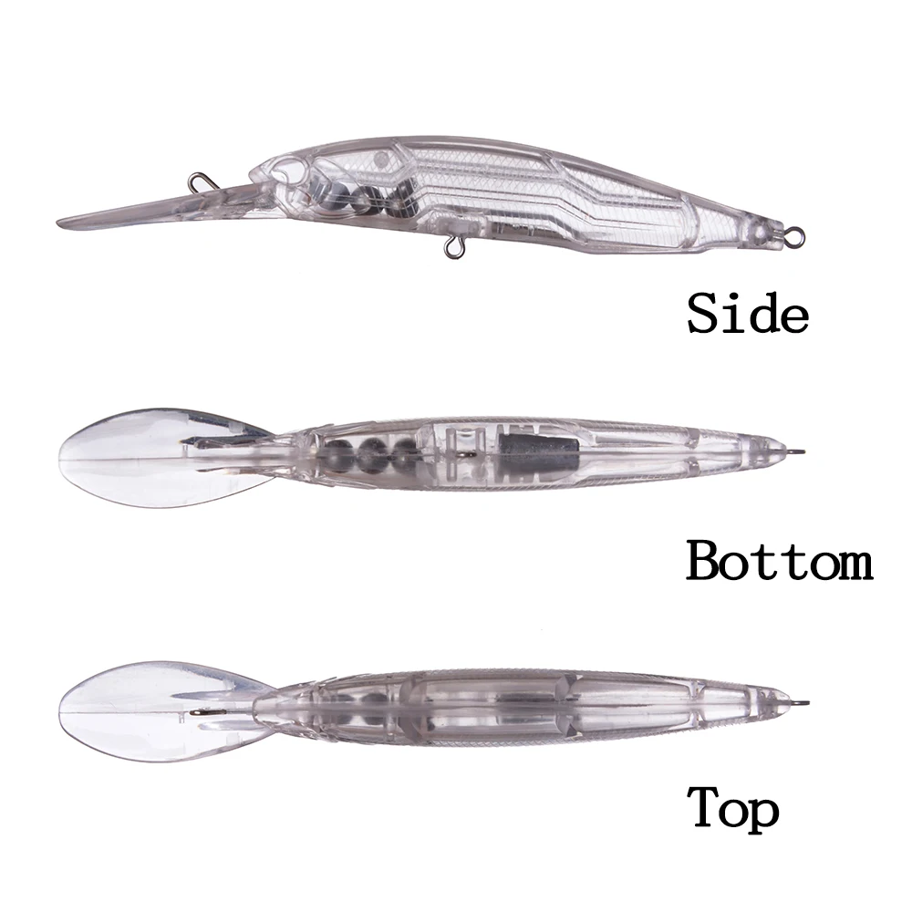 Chan'sHuang 10 Uds. Señuelos de pesca en blanco sin pintar 14cm 15,6g pececillo de aguas profundas DIY hecho a mano cebo de pesca Artificial de fundición larga - imagen 3