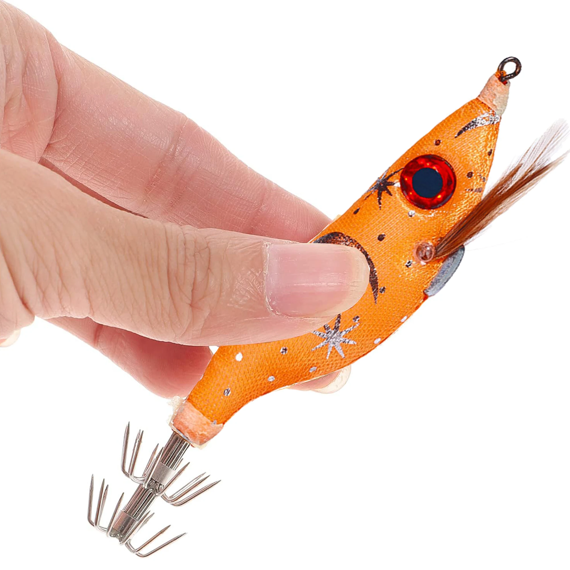 Poteras calamar Free Fisher – Señuelos luminosos ojo 3D para pesca mar - imagen 4