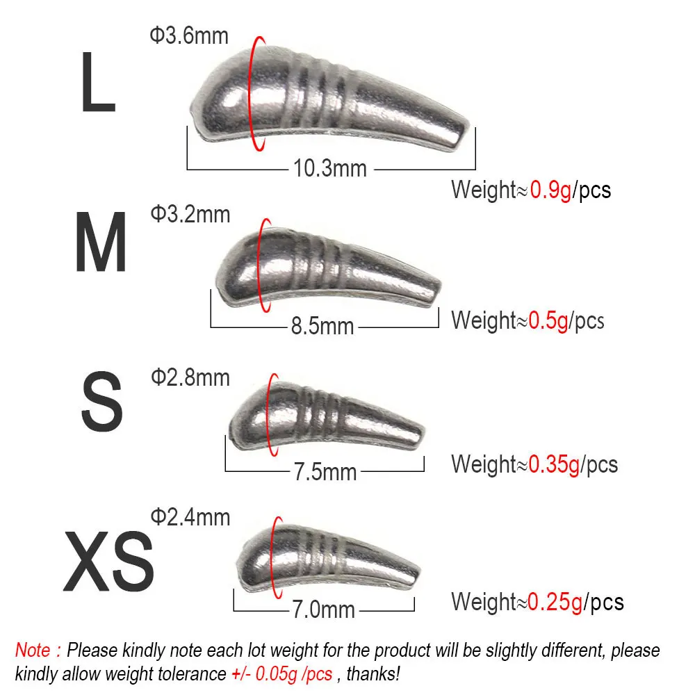 ICERIO 10 Uds 20 piezas plantilla de cuerpo de ninfa de tungsteno cuentas traseras plantilla de hundimiento rápido atado de moscas de ninfa/Material de tejer tamaño XS S M L - imagen 2