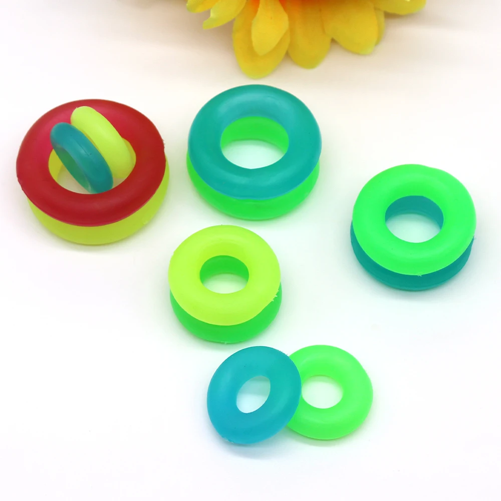 MNFT 12 unids/lote, todos los tamaños, tapón flotante de goma de Gel suave y Flexible, Clip para caña de pescar, aparejos de tope, anillos tóricos, anillo, funda antideslizante para poste - imagen 5