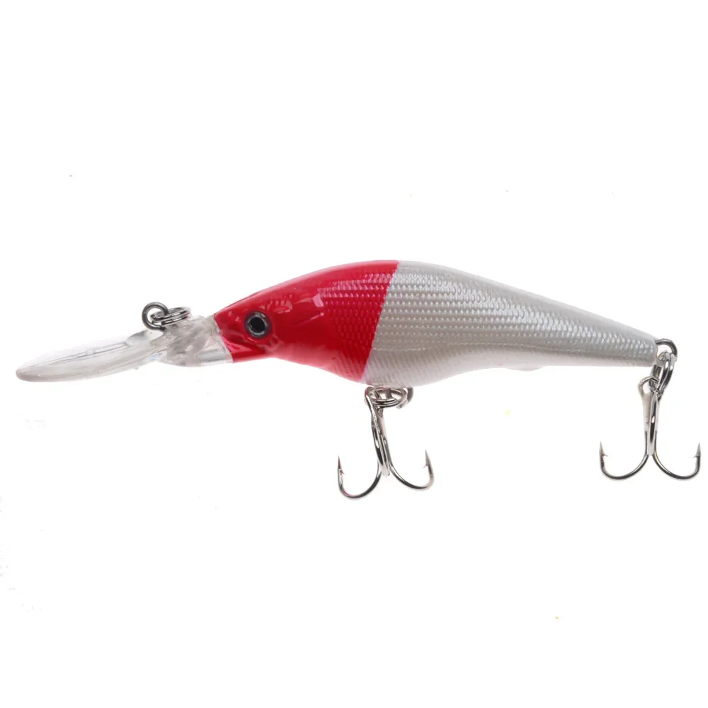 LEOSPORT-cebos duros para pececillos, anzuelos triples de ojos 3D, Crankbait, Wobblers, aparejos de pesca, 1 piezas, 9,5 cm, 6,9g - imagen 4