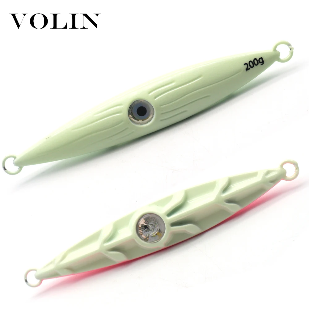 VOLIN NEW Fishing Lure 1pc Metal Fishing Lure 120g 150g 200g 250g Hard Lure Jigging  Lure Luminous Lure Flashable in Water - imagen 3