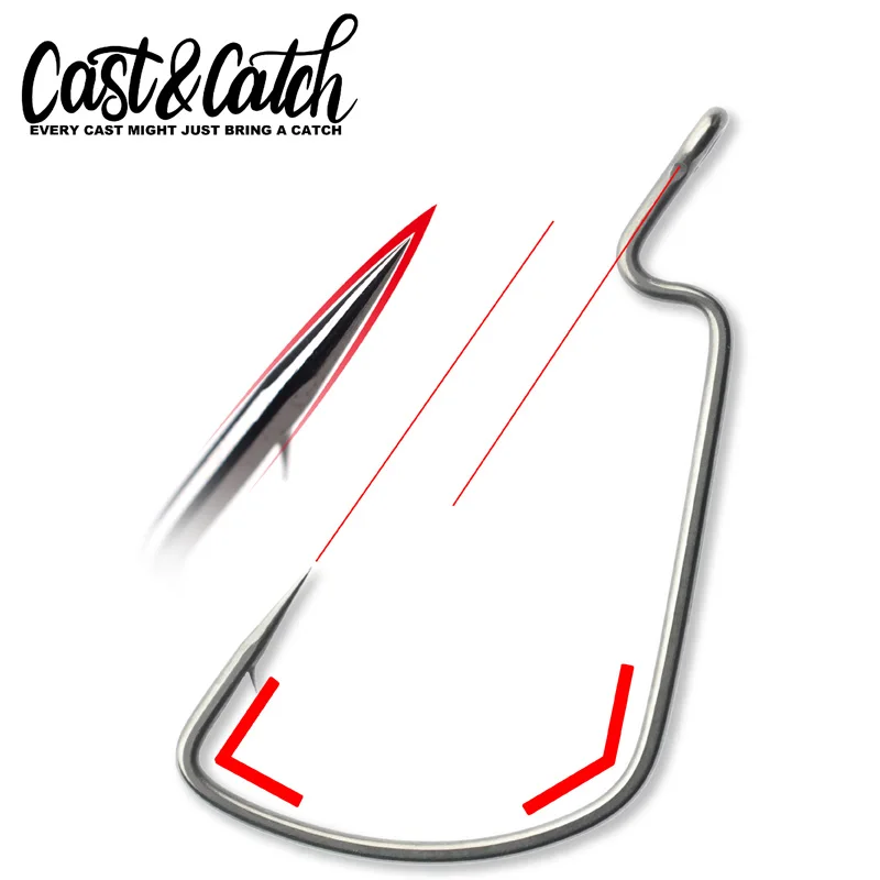 Cast & Catch ES7 Anzuelos compensados de acero al carbono para lubina - imagen 2