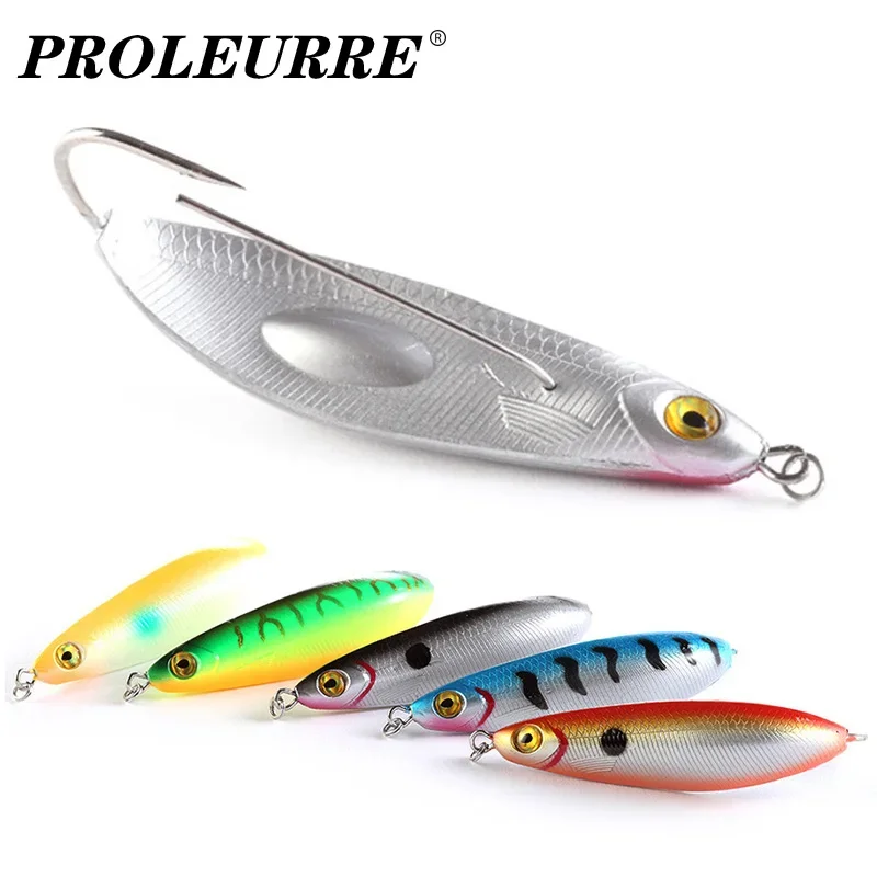 1 unidad Proleurre anzuelos antihierba señuelo cuchara de pesca 8cm 20g cebo Artificial curvo VIB Wobbler todo el agua Crankbait aparejos de pesca - imagen 5