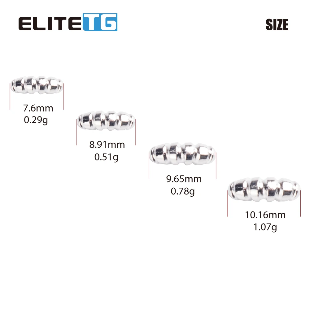 Elite TG 20 piezas cabeza de plantilla de concha trasera de hielo de tungsteno, gancho de hielo, accesorios de señuelo de invierno de 7,6-10mm, tackel de señuelo de pez solar para perca de lubina DIY - imagen 2