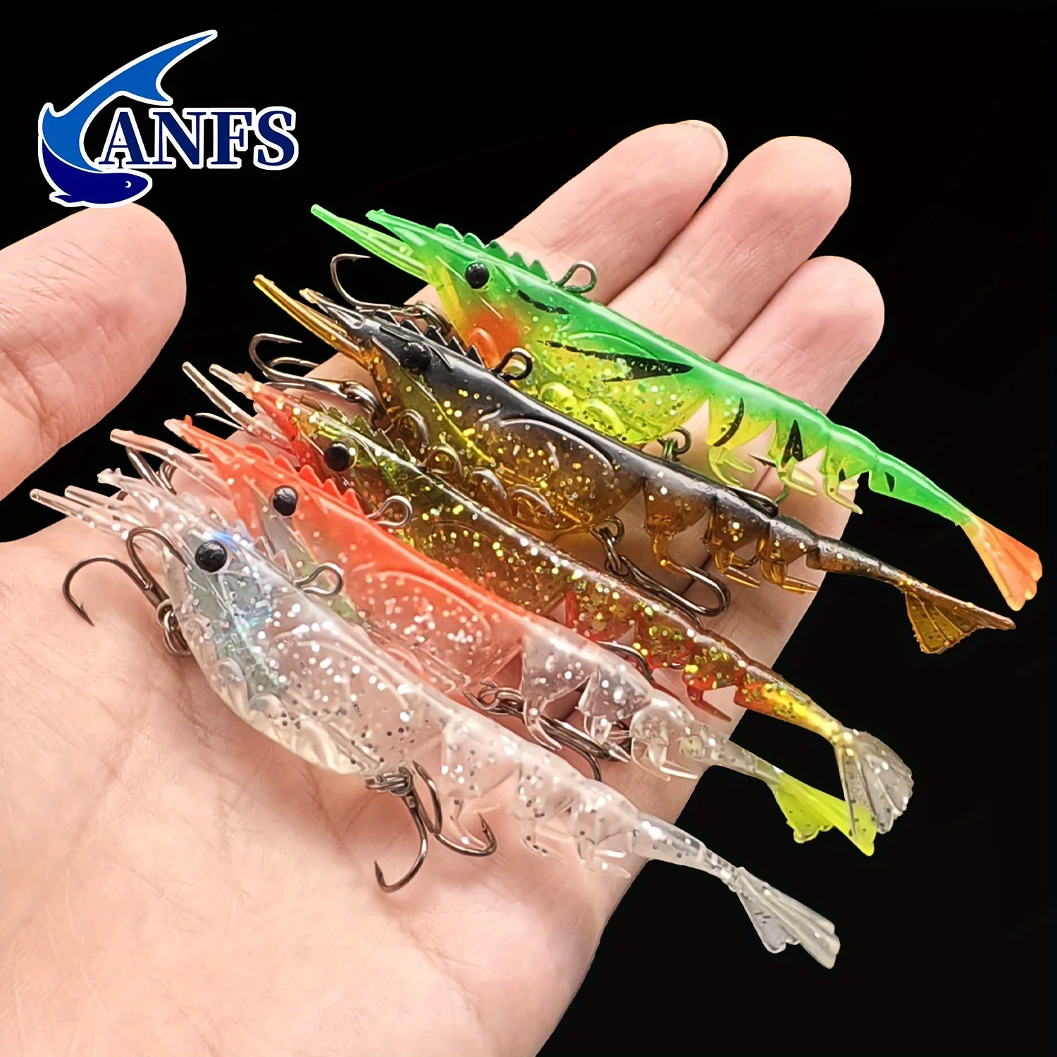 Camarón artificial realista multiarticulado para agua salada y dulce - imagen 2