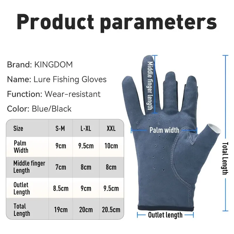 Guantes Kingdom 3 dedos pesca – Antideslizantes y transpirables - imagen 2