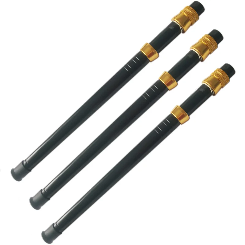 Empuñadura de aluminio para caña de pesca recta y curva dorado oscuro
