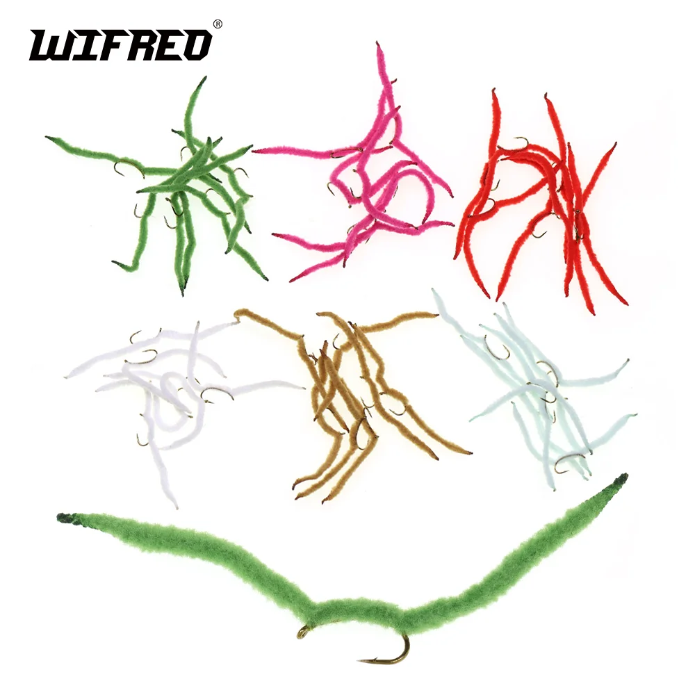 Squirmy Wifreo con púas – Gusanos de chenilla para pesca a mosca - imagen 3