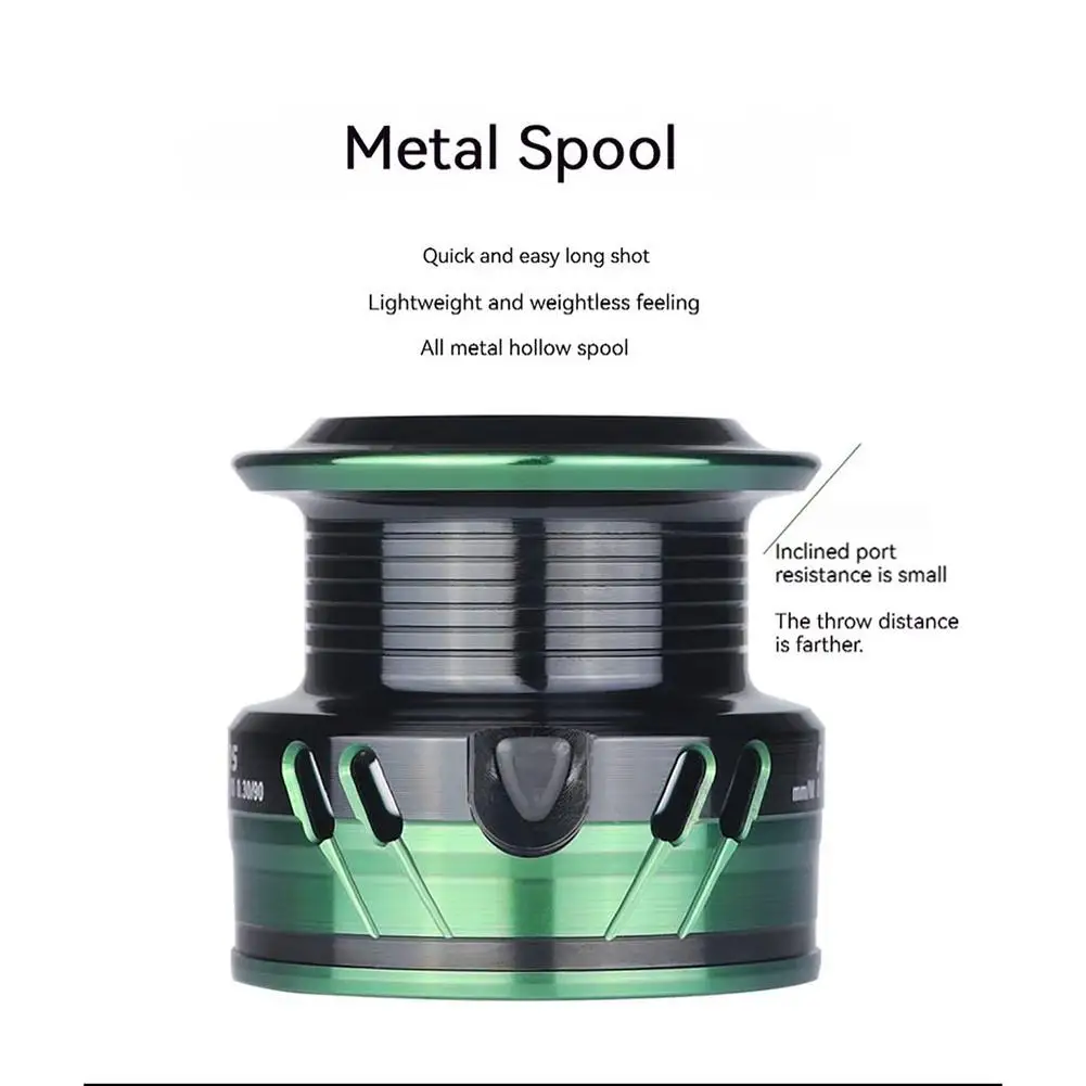 Carrete de pesca giratorio con agarre de doble mango Serie 2000-4000, arrastre máximo, 8kg, relación de engranaje 5,0: 1, accesorios de pesca - imagen 3