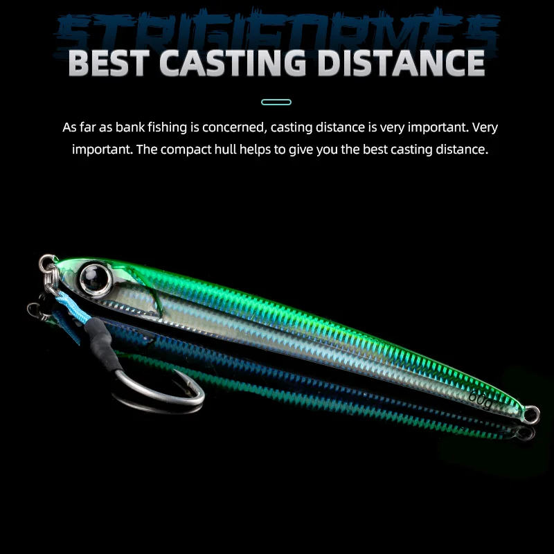 Magic Works-cebo falso con plantilla de Metal marino, 30g, 45g, 60g, señuelos, artículos para peces de agua salada, aparejos profesionales, productos de señuelo de pesca, cebos de perca - imagen 4