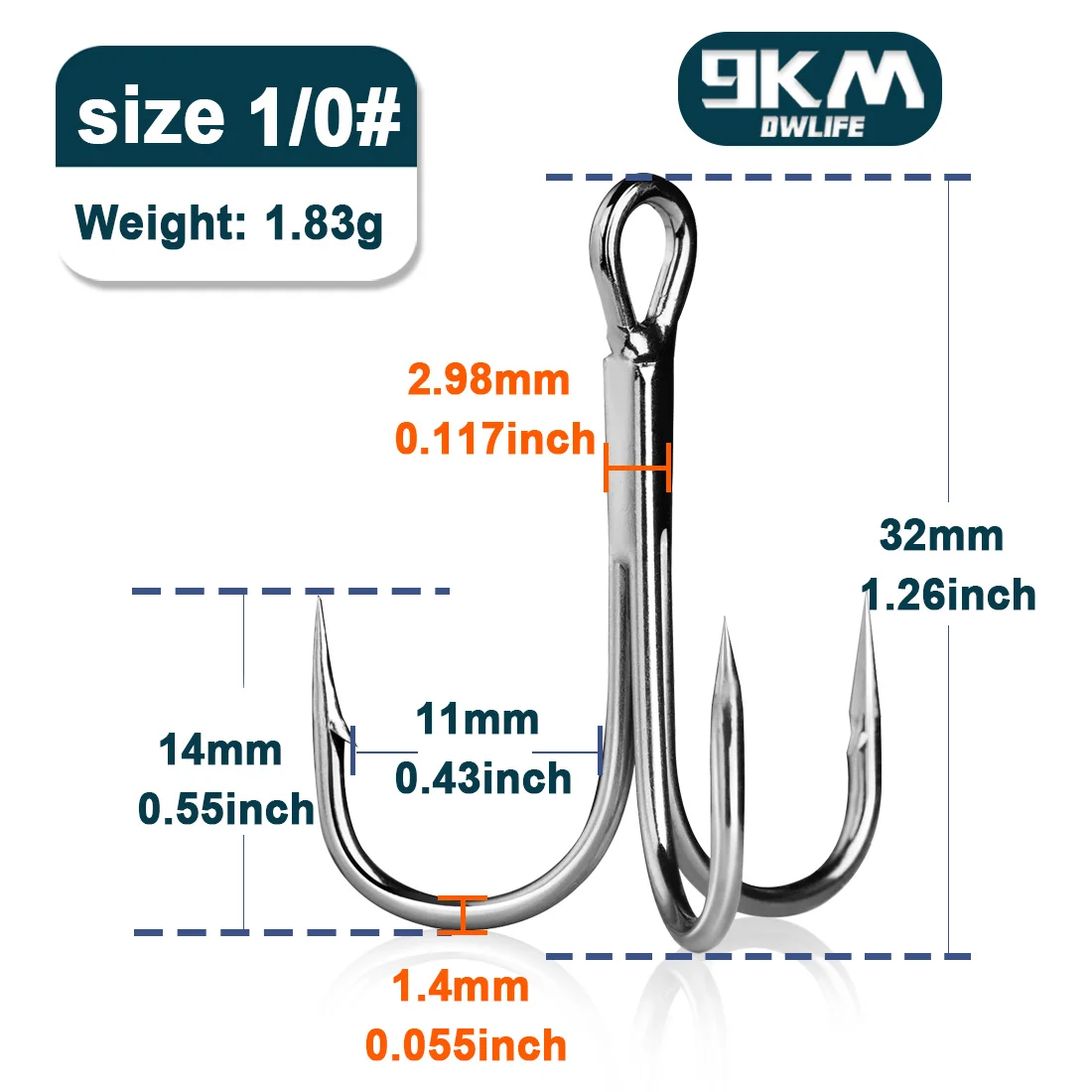 Size-1-0 Gap-11mm