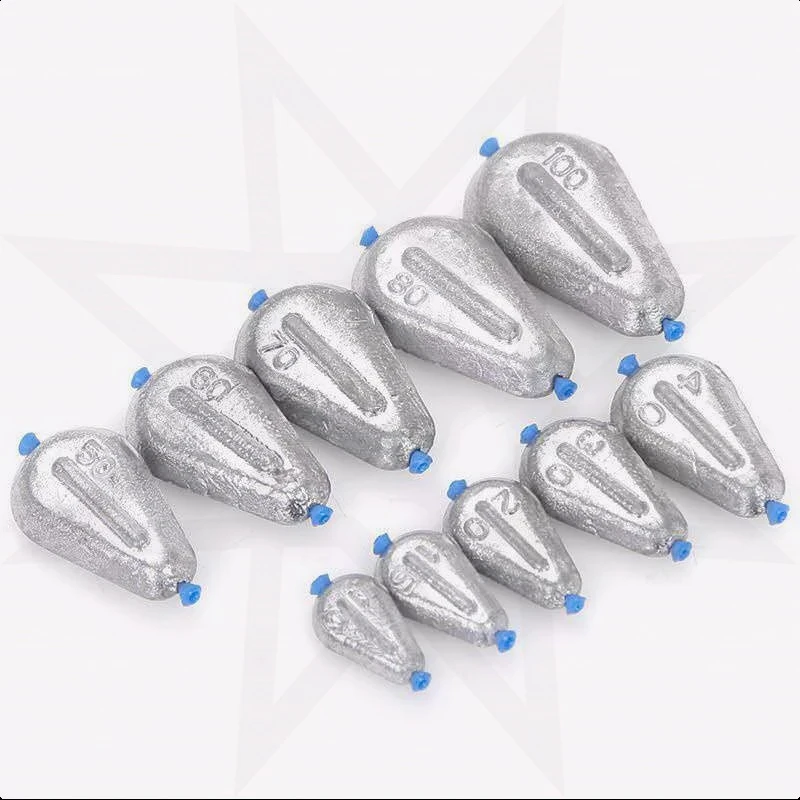 5 piezas de contrapeso de pesca, plomo de pesca, núcleo de goma, accesorios de aparejos de pesca de carpa asiática - imagen 3