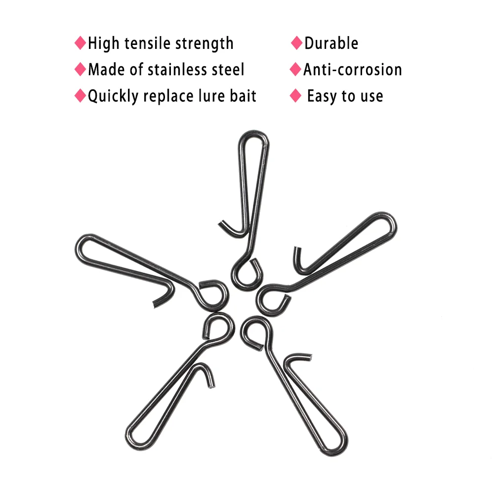 LIONRIVER-gancho de pesca giratorio de acero inoxidable, Conector de cebo para lubina, trucha, aparejos de pesca en el mar - imagen 4