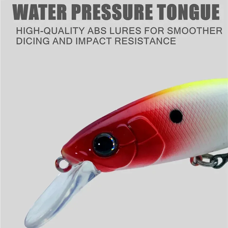 Nuevo señuelo de pesca suspendido Assassin Minnow 80mm/10g 90mm 14,5g Wobbler silencioso luminoso agua salada Crankbait de pargo lubina - imagen 5