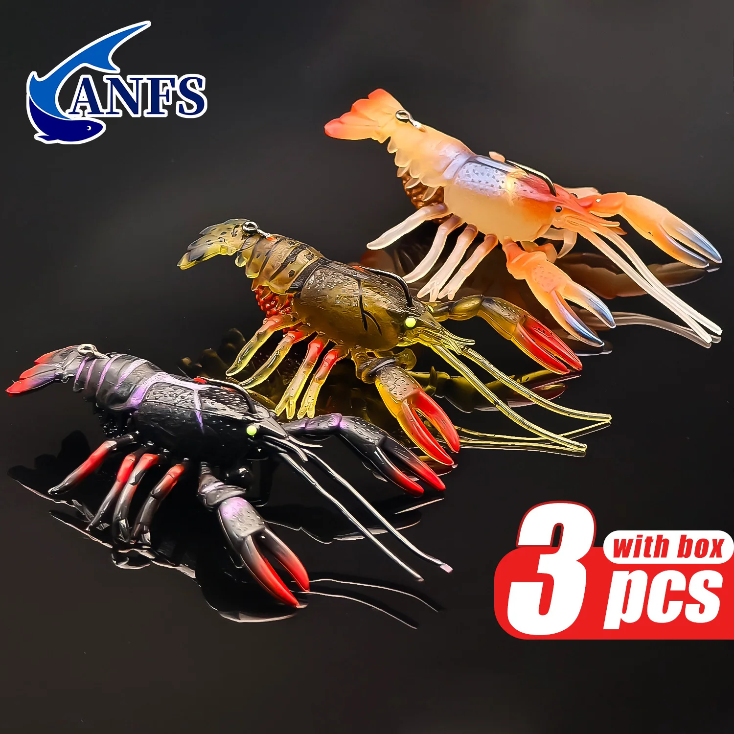 Jig Swimbait gamba cangrejo sin enganches para trucha y barbo