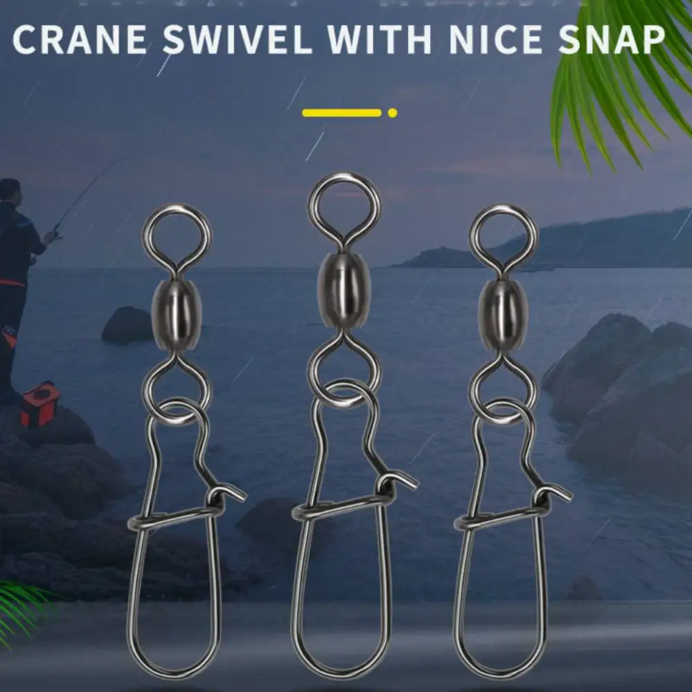 Balanzze 50Pcs Vissen Wartels Snaps Lager Barrel Rolling Wartels Rvs Vissen Connector Voor Haak Lokt - imagen 2