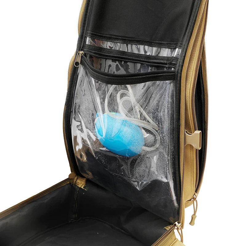 Bolsa de pesca con separación seca y húmeda, bolsa de caña de pescar de gran capacidad, doble capa, almacenamiento de señuelos, 214G - imagen 3