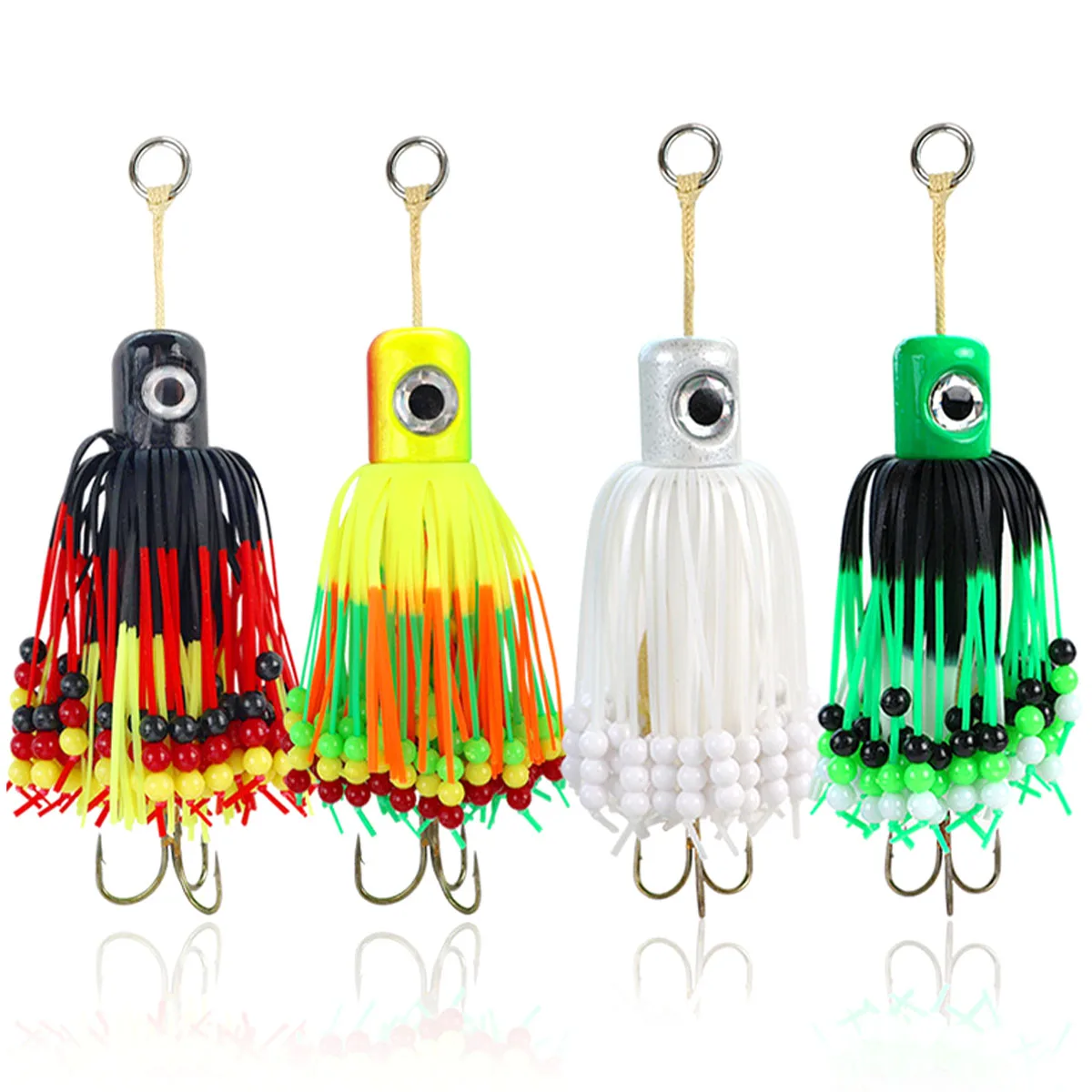 Cronk Tairubber señuelo anzuelos de pesca de bagre mar cebo de pesca Artificial barco 100g 150g faldas de goma aparejos de bagre - imagen 4