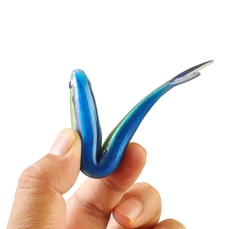 Señuelo de plástico suave para pesca de lubina, cebo 3D de 11g y 12,5 cm para curricán, atún, caballa, agua de mar, novedad de 2023 - imagen 3
