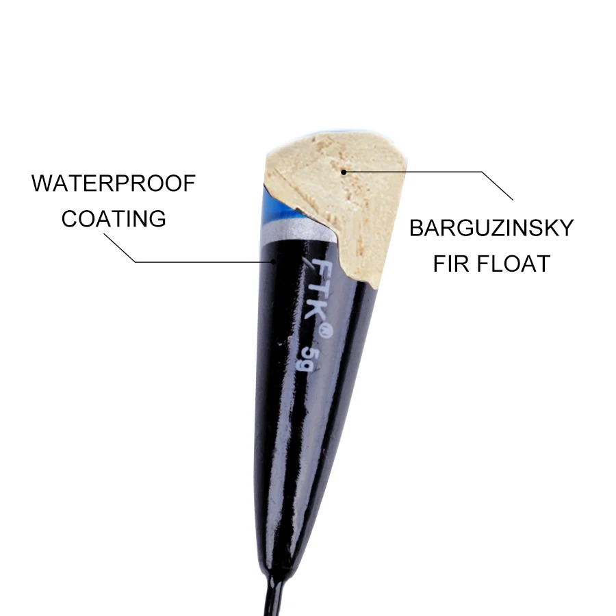 NGB 10 Uds Barguzinsky Fir flotador de pesca de carpa 1g 2g 3g 4g 5g Bobber Light Stick flotador boya para aparejos de pesca - imagen 5