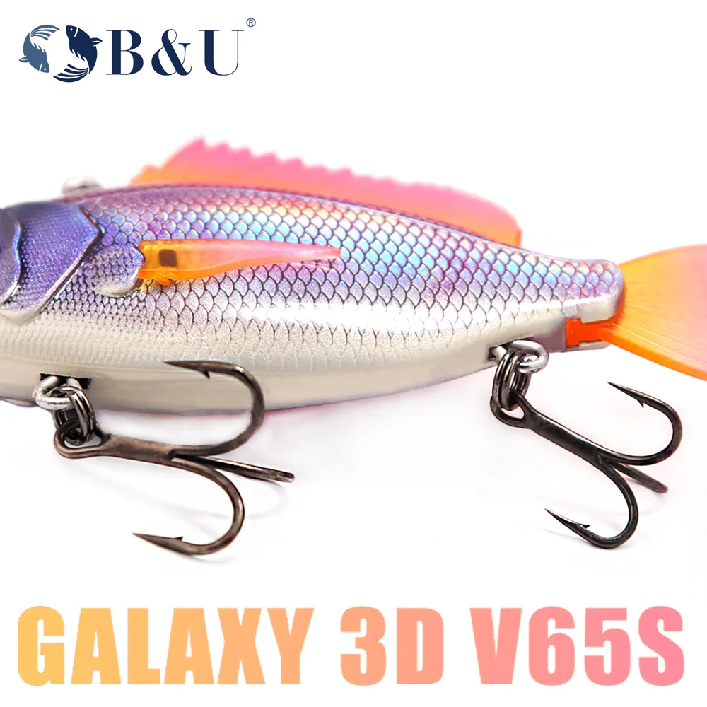 B & U VIB-señuelo duro de 65mm y 23g, señuelo tipo lápiz que se hunde de tono alto, Pesca de lubina de fundición larga, anzuelo de Swimbait, plantilla de Metal, cebo de silicona - imagen 5