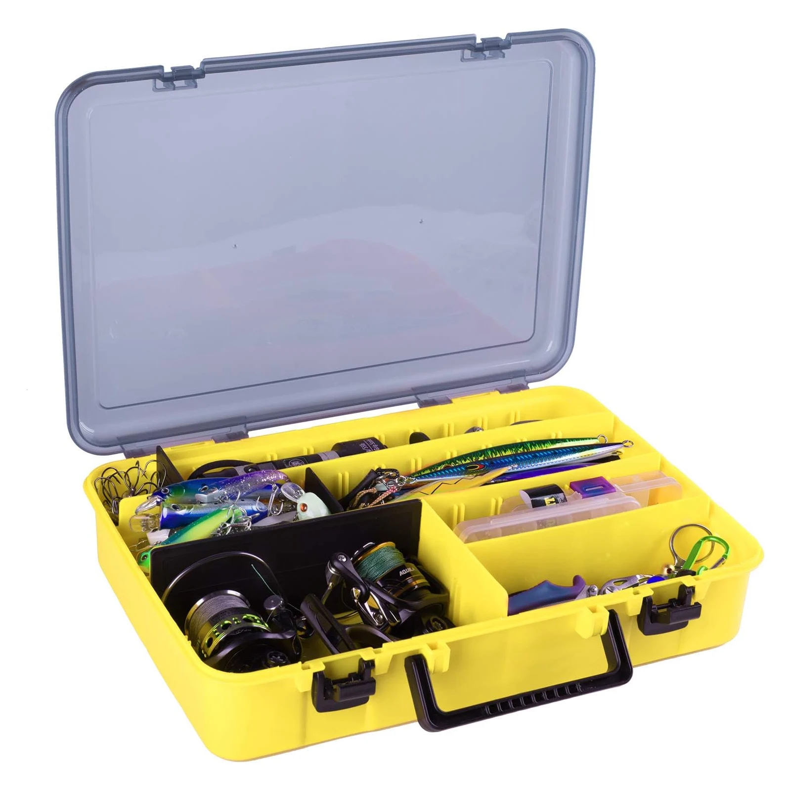 Goture-Caja organizadora de plástico para almacenamiento de aparejos, divisor ajustable, compartimento extraíble con asa - imagen 2