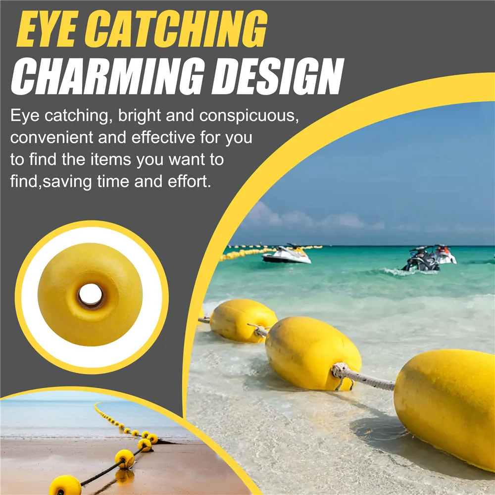 Boya flotante de red de pesca, marcador de agua profunda, cuerda de ancla de deriva, flotador de espuma, boya flotante ovalada para aparejos de pesca, 3 uds. - imagen 3